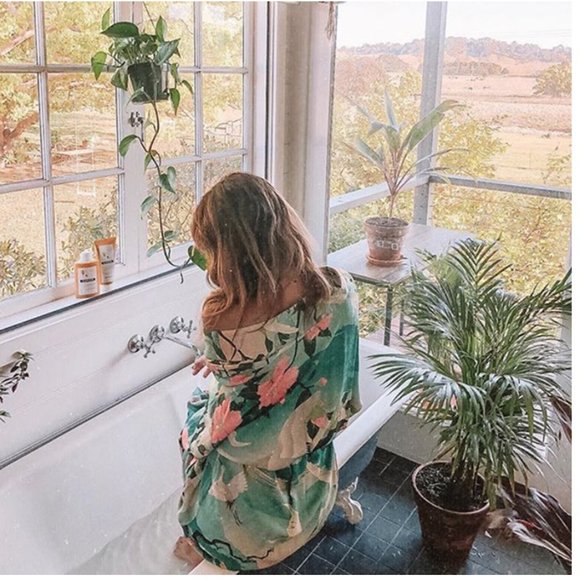 Boho Gypsy Mint Green Floral print Kimono Cover Up Beach - Picture 6 of 6